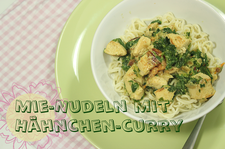Mie-Nudeln an Hähnchen-Curry