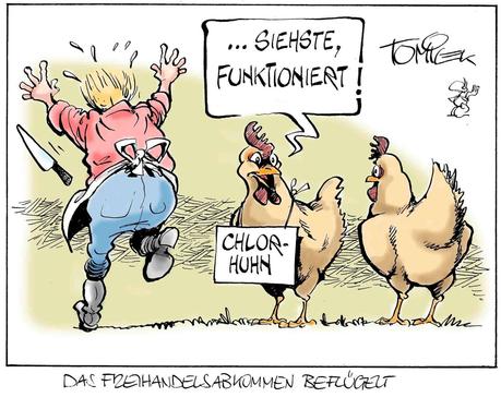 Keine Chlorhühner laut deutscher Landwirtschaft