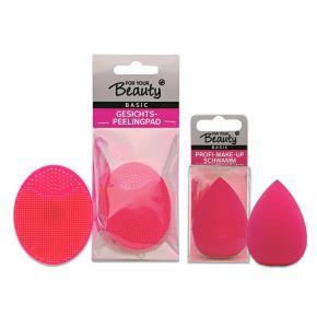 for your Beauty Gesichts-Peelingpad + Profi-Make-Up Schwamm