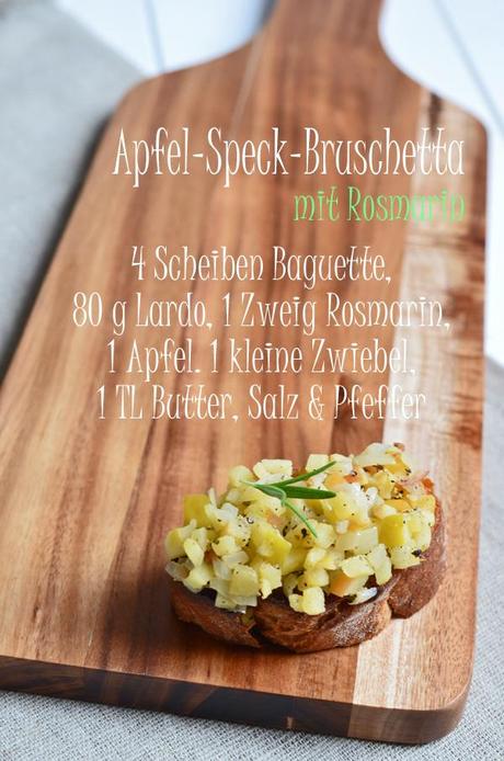Rezept für Apfel-Speck-Bruchsetta