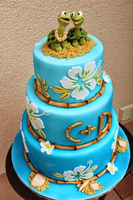 Hawaii Hochzeitstorte - hawaian weddingcake
