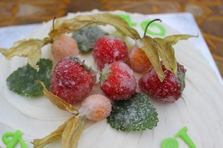 Möhren-Ingwer-Torte mit Frischkäsefrosting zum 40.Geburtstag