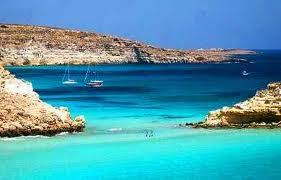 Lampedusa- weisse Strände- azzurblaues Wasser