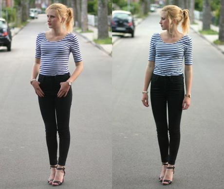 OUTFIT I HIGH WAIST JEANS AND STRIPES