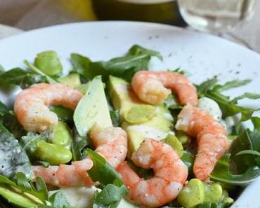 Kulinarisches | Grüner Sommersalat mit Garnelen und Zitronendressing