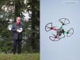 Josef Kuss steuert den Camcopter - Seer Bergwelle 2014