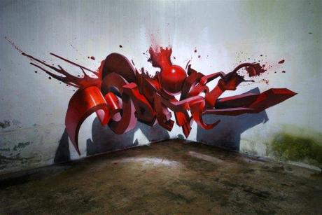 Graffitis in 3D Optik von Odeith