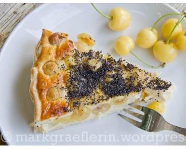 Gelbe Kirschen Wähe/Waie mit Mohn