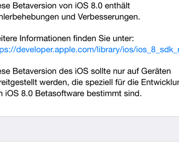 Apple veröffentlicht iOS 8 Beta 4 für Entwickler