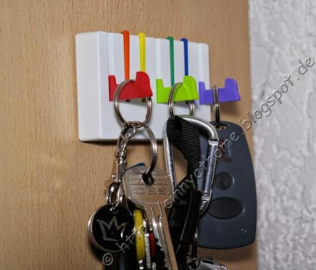 Kleine Hakenleiste Regenbogen - Schlüsselboard und Mini-Garderobe