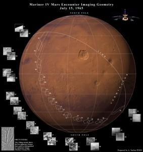Alle 22 Aufnahmen von Mariner 4.