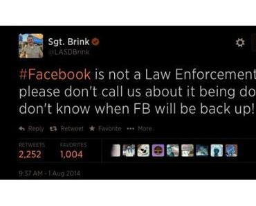 [KURIOS] Facebook down – Polizei anrufen
