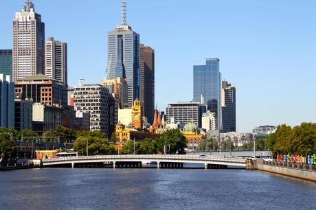 Melbourne Skyline am Yarra River