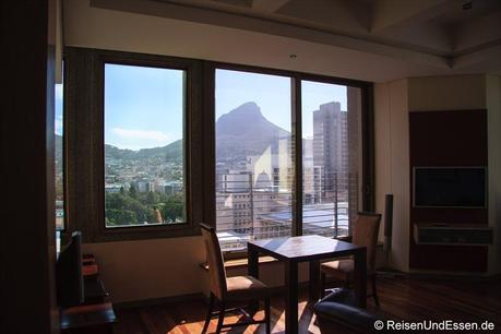 Blick von der Wohnung in Kapstadt auf Lions Head