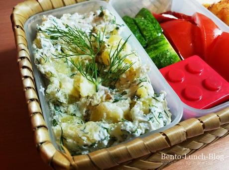 Bento #154: Dill-Ricotta-Kartoffeln mit paniertem Käse