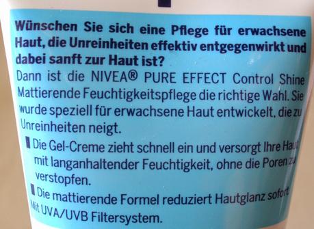 Nivea - pure effect Control Shine Mattierende Feuchtigkeitspflege