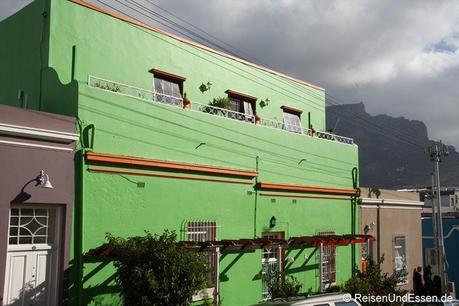 Bunte Häuser im Stadtteil Bo-Kaap in Kapstadt