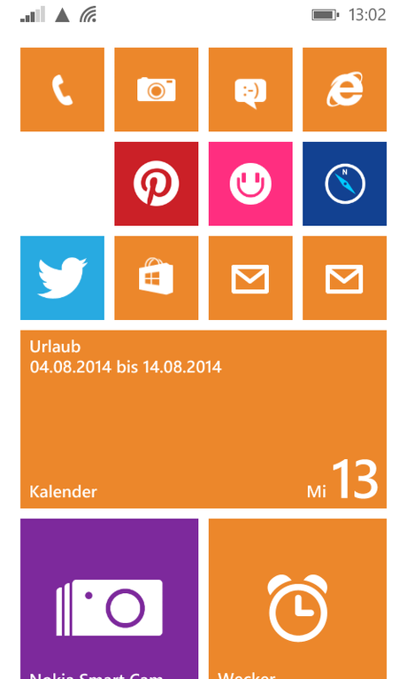 Windows-Phone-8.1-Startseite