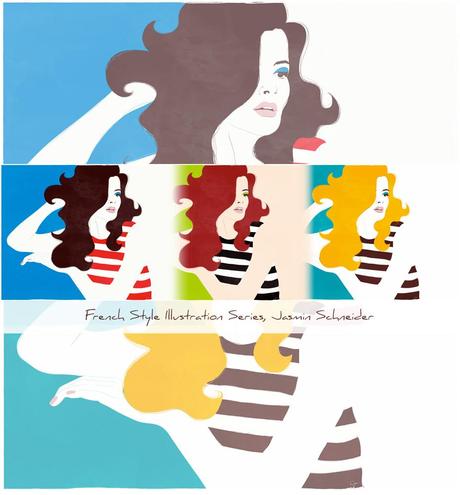 French Style Illustration Series by Jasz Schneider