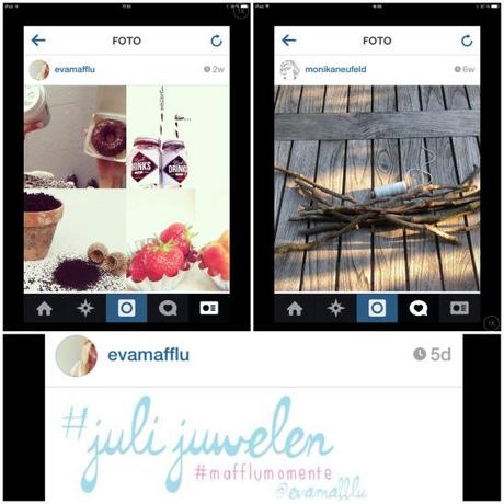 Warum es neuerdings so viele Instagram-Bilder bei mir gibt – oder – Von Julijuwelen und Augustaugenblicken