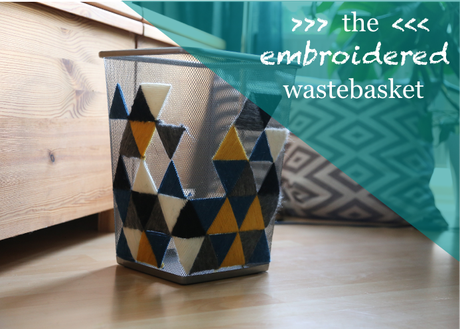 the embroidered wastebasket