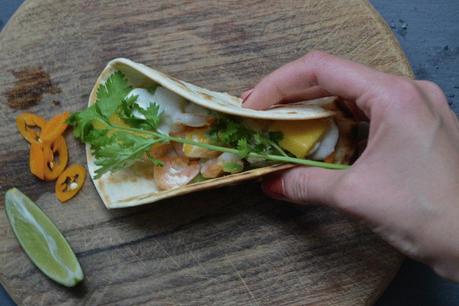 Savoury Wednesday {Street Food September}: Limetten-Koriander-Shrimp Taccos