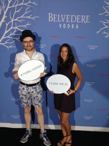 Zusammen mit Sabine Feuerer auf der Party von Belvedere Wodka in Berlin