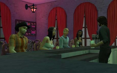 In Sims 4 sind die Bars gefüllt und voller Leben!