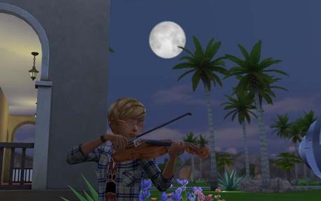Spiel mir das Lied vom Mond auf der Kinder-Violine in Sims 4
