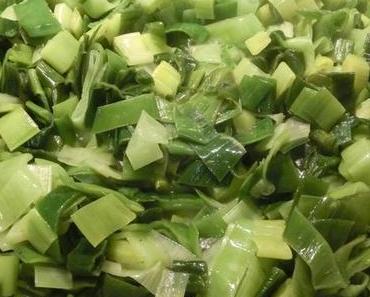 Gebratenes Lauchgemüse