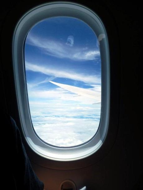 Fenster in der Boing 787-8 Dreamliner