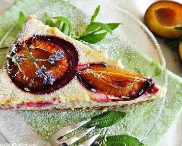 Zwetschken-Lavendel-Schokotarte mit Topfen und Zitronenverbene - des Duftes und der Liebe wegen!!!