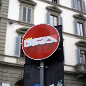 In Florenz gibt´s Kunst sogar auf Verkehrsschildern
