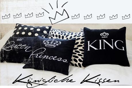 Königliche Kissen im Schlafzimmer
