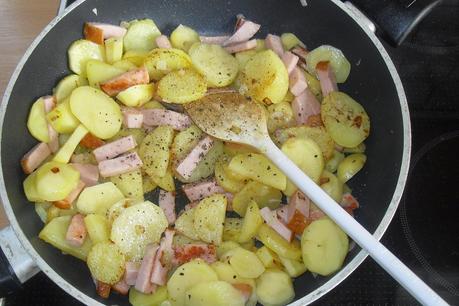 Kartoffel-Leberkäse-Pfanne