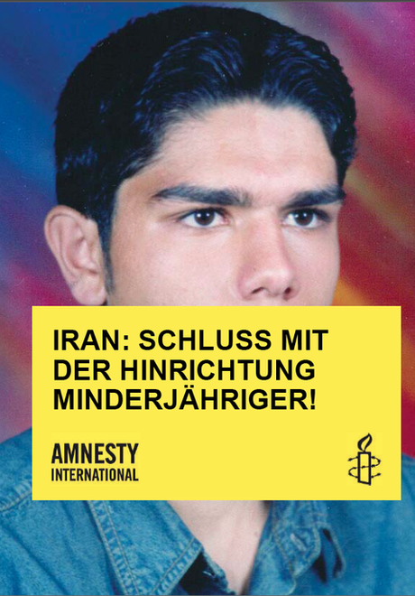 IRAN: SCHLUSS MIT DER HIN¬RICHTUNG MINDERJÄHRIGER!