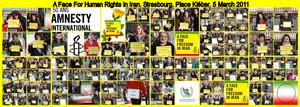 Gesichter für Menschenrechte im Iran auch aus Straßburg