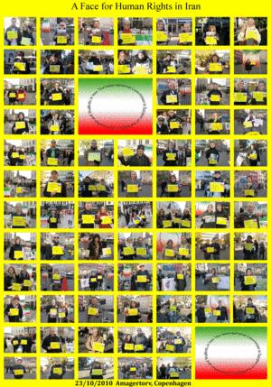 Weltweit: Menschen zeigen ihr Gesicht in Solidarität mit Journalisten, Anwälten, Frauen, Gewerkschafter, Sufi, Bahai, Studenten, Minderheiten , die im Iran verfolgt, bedroht, eingeschüchtert und getötet werden: Ein Gesicht für Menschenrechte im Iran