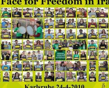 "A face for freedom in Iran" in Karlsruhe