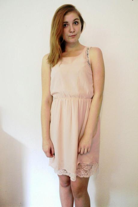 the rose dress with lace detail