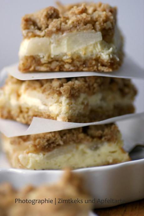 Birnen-Cheesecake mit Crunchy-Streuseln .... so schmeckt mir der Herbst