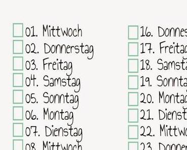 Free Filofax Personal - save money everyday chart