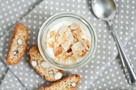 Nachtisch Apfel Cantuccini geschichtet Joghurt mandeln