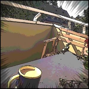 mein #jfmm auf dem Balkon: Kaffee in der Sonne!
