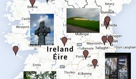 Irland Karte mit Sehenswürdigkeiten