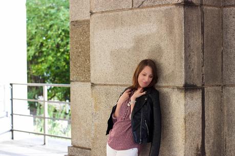 Outfit: Leather and Bordeaux