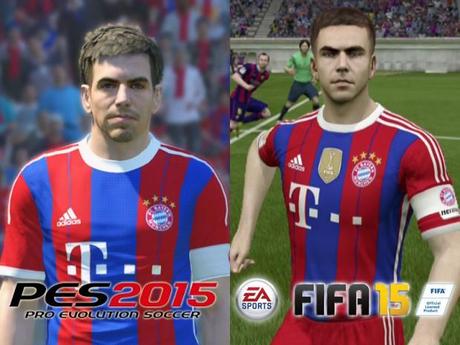 Spieler Grafikvergleich: PES 2015 vs FIFA 15