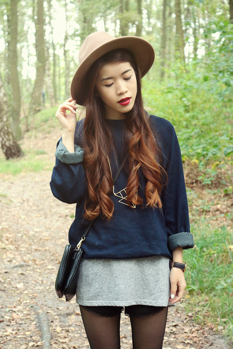 OUTFIT: Denim sweater and leo slip ons