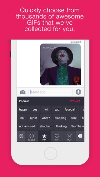 GIF Tastatur “PopKey” jetzt im App Store erhältlich