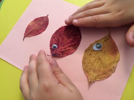 Herbstliches Kunstprojekt: Fantasie-Tiere aus Blättern